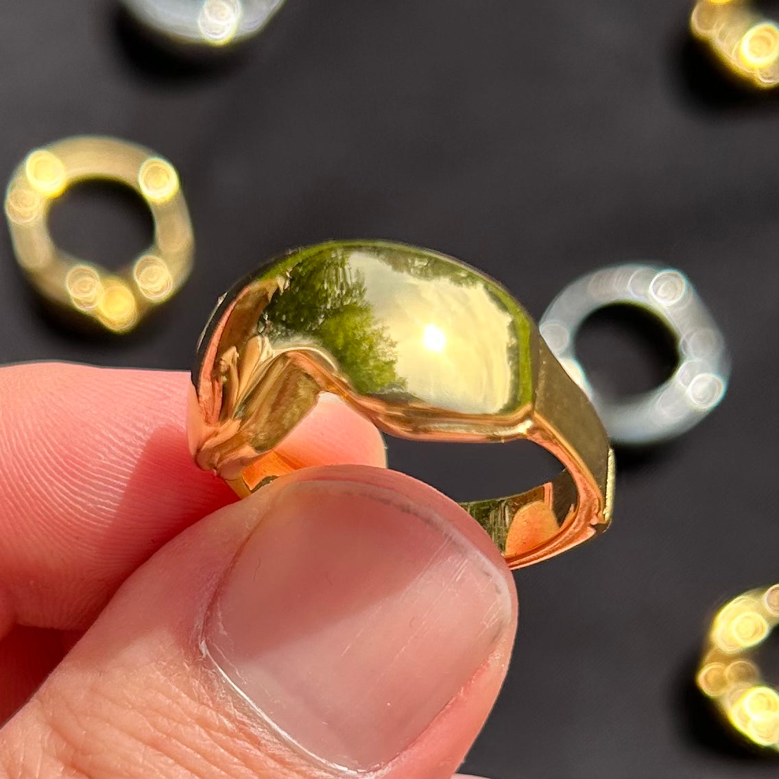 ring skibrille gold