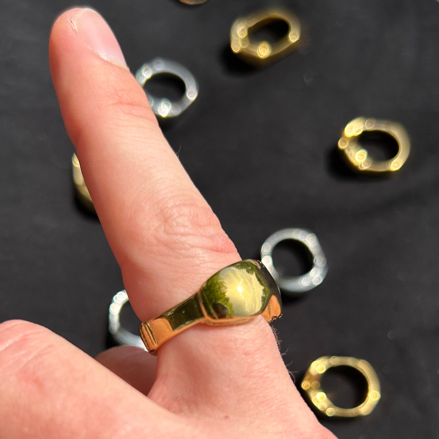 ring skibrille gold