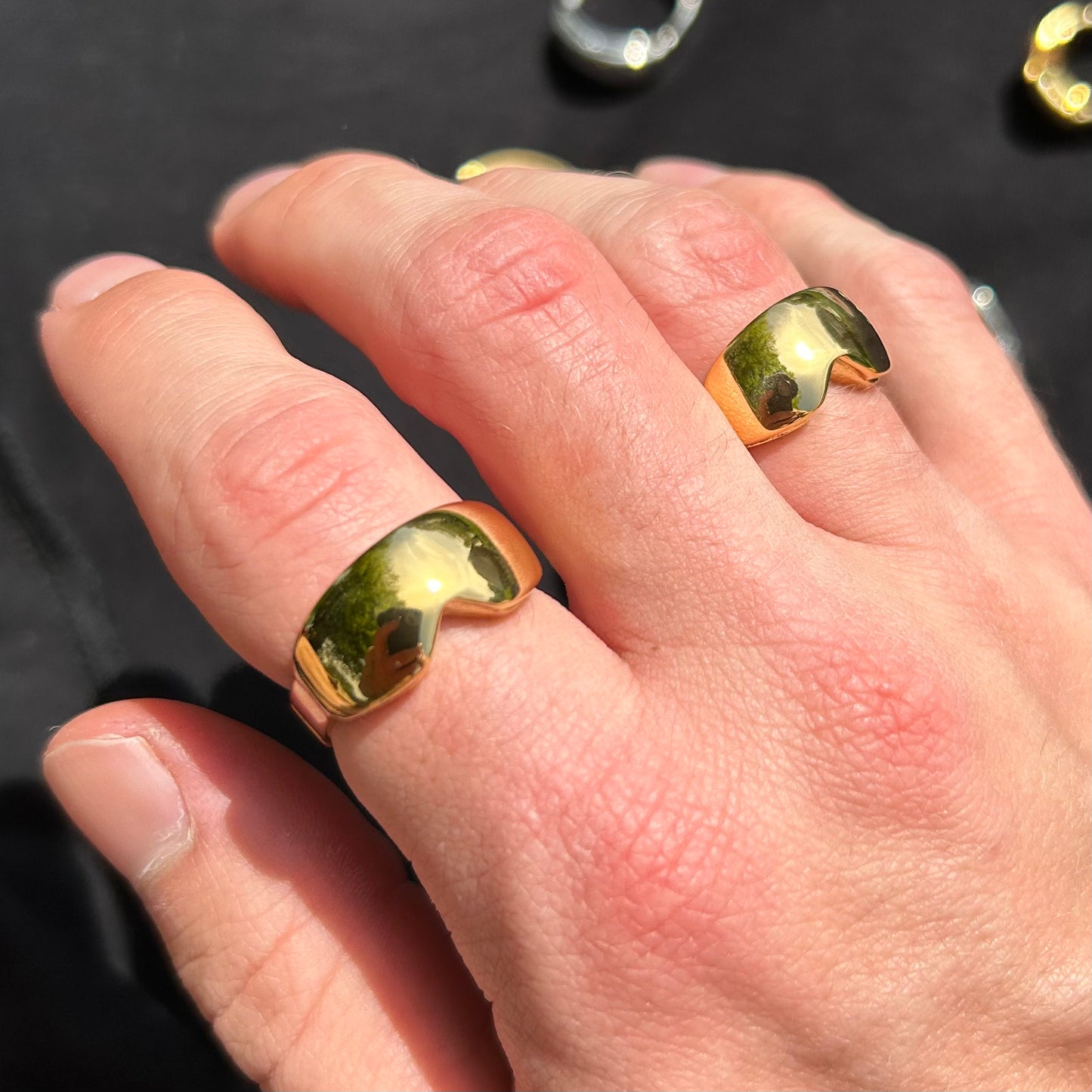 ring skibrille gold