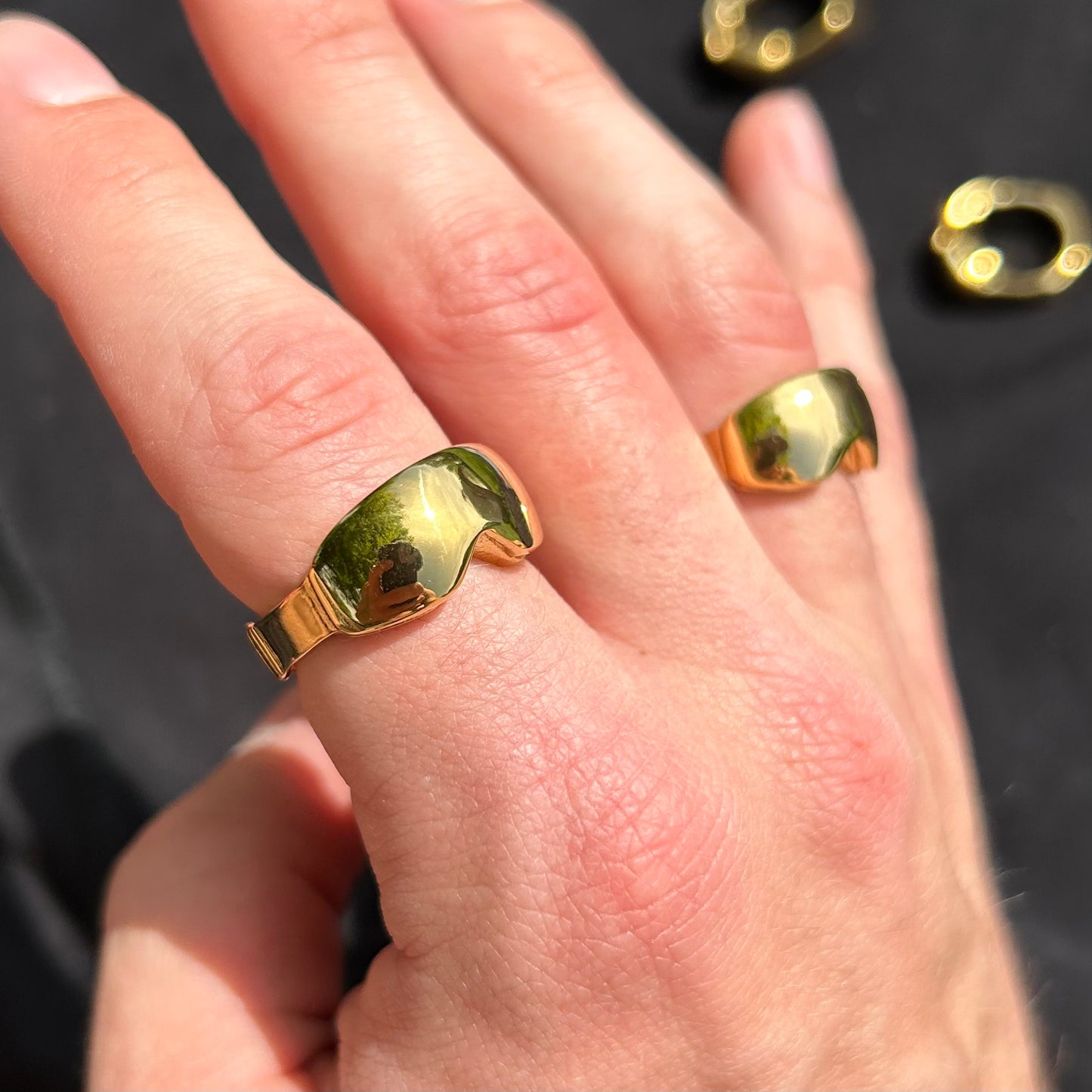 ring skibrille gold